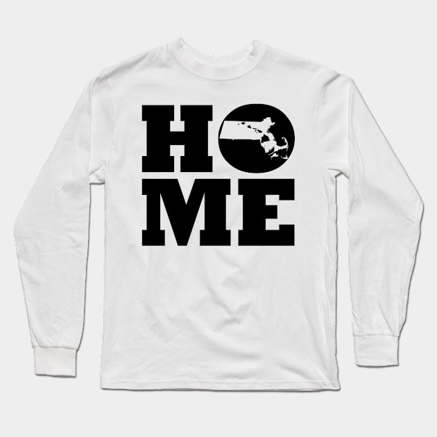 Massachusetts and Hawai'i HOME Roots by Hawaii Nei All Day Long Sleeve T-Shirt by hawaiineiallday